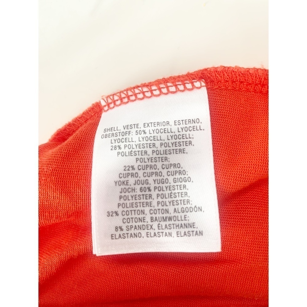 Anthropologie Maeve Abroad Orange V Neck Midi Dress with Trumpet Flared Hem - Picture 7 of 8